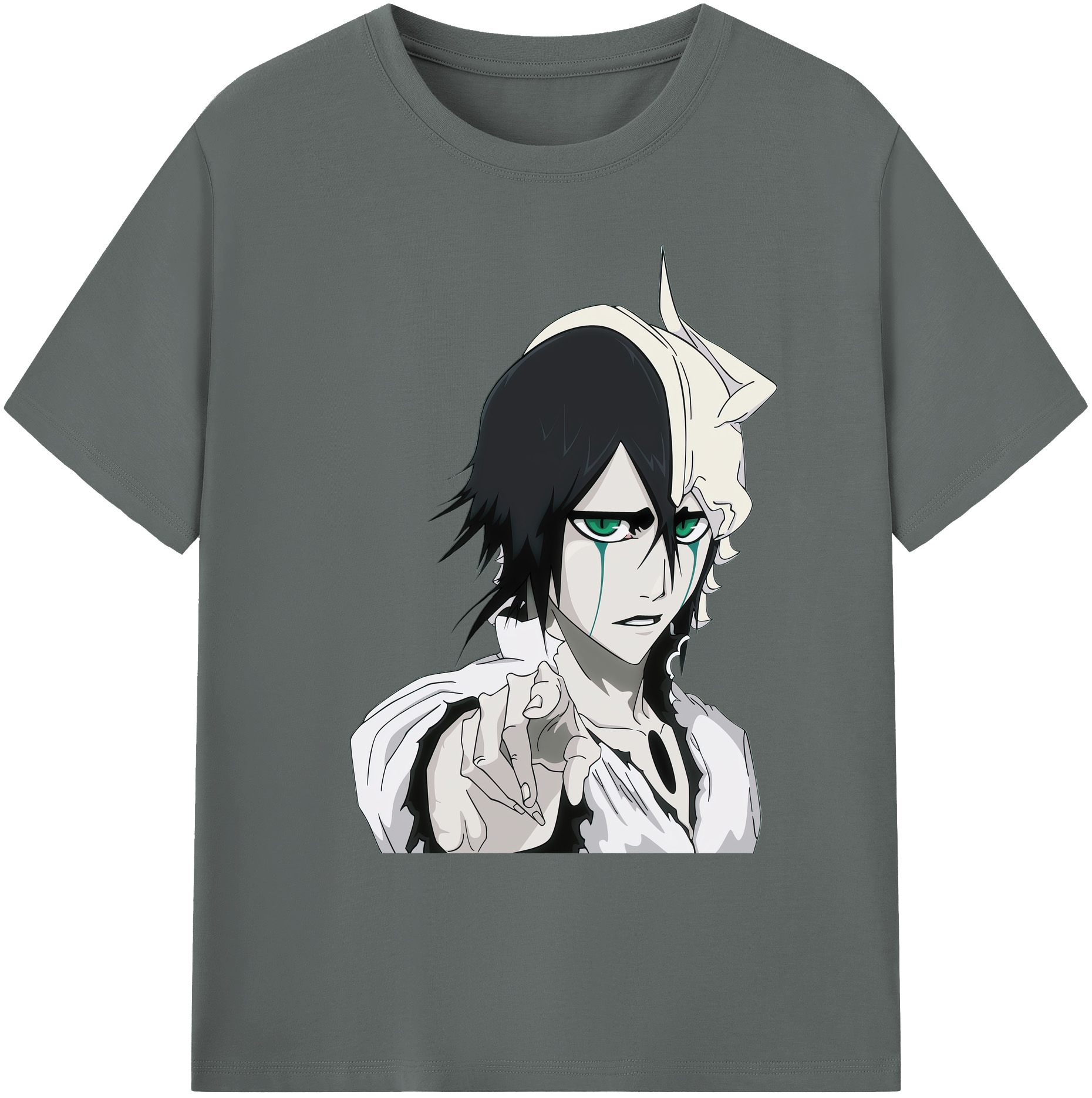 （画像用） ブリーチ ウルキオラ·シファー BLEACH Ulquiorra cifer 綿100％ メンズ半袖Tシャツ｜肌触りやわらか＆通気性